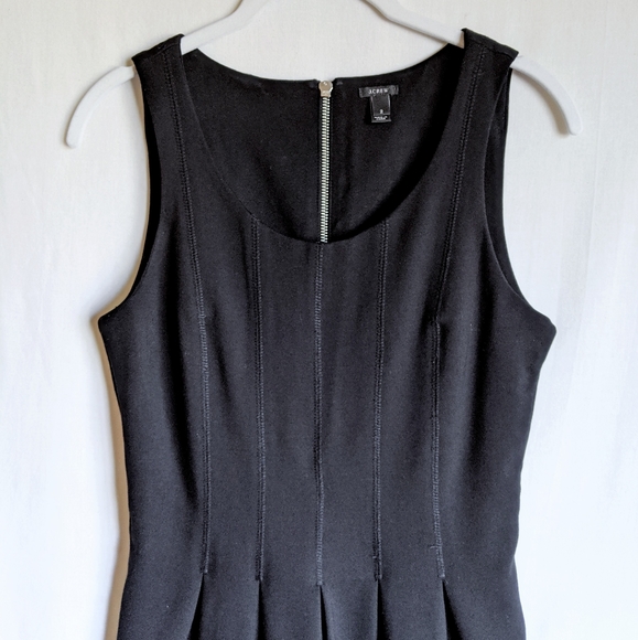 J. Crew Black Exposed Zipper Scuba Knit Midi Dress - Picture 2 of 13